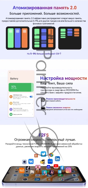 Смартфон OSCAL Modern 8 8/256 Gb Grey