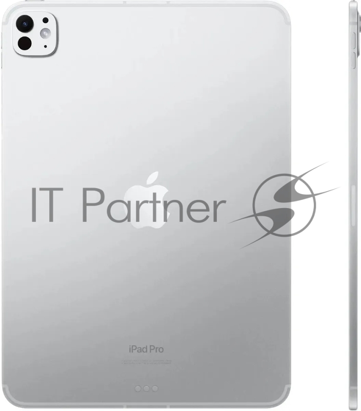 Планшет Apple iPad Pro 2024 A2837 M4 9C RAM8Gb ROM256Gb 11 OLED 2420x1668 LTE eSIM iOS серебристый 12Mpix 12Mpix BT GPS WiFi Touch 9hr