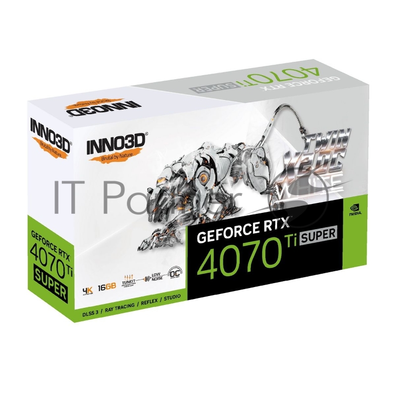 Видеокарта INNO3D RTX 4070 Ti Super Twin X2 OC WHITE//RTX4070Ti Super, HDMI, DP*3, 12G,D6X