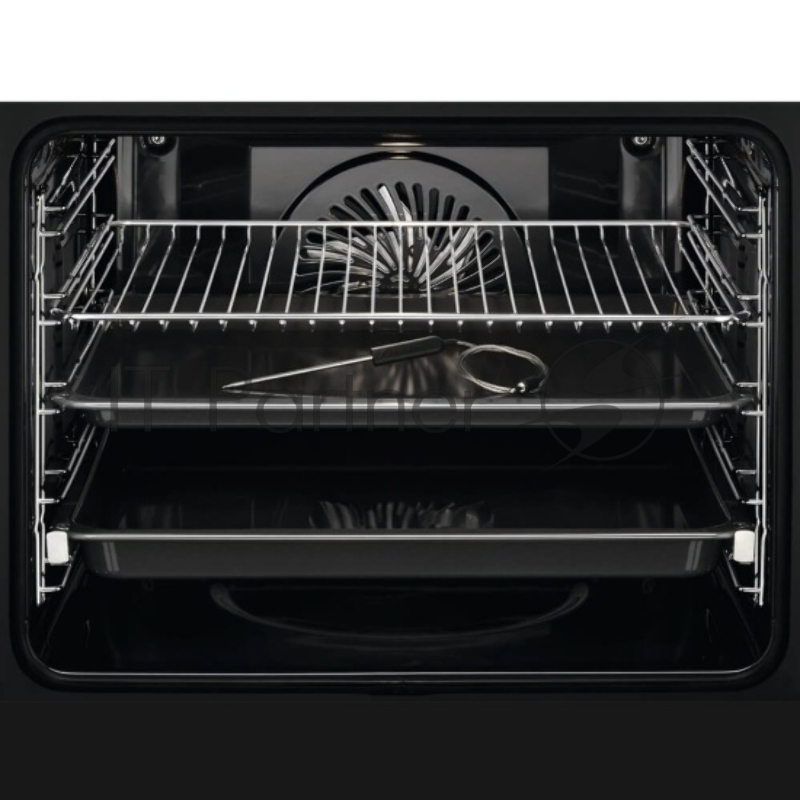 Встраиваемая электрическая духовка AEG AssistedCook, основной цвет - нержавеющая сталь+чёрный, сенсорное управление