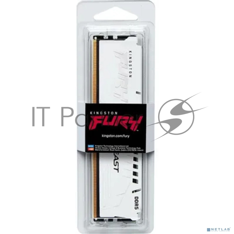 Оперативная память DDR 5 DIMM 16Gb PC44800, 5600Mhz, Kingston FURY Beast White EXPO CL36 (KF556C36BWE-16)