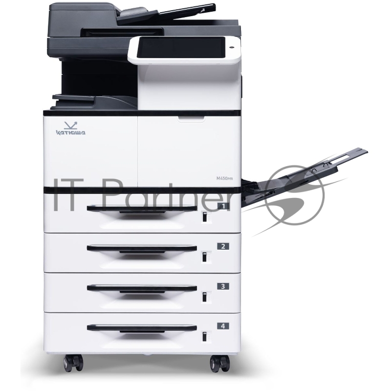 МФУ Катюша M450p принтер/копир/сканер, А3 формат, монохромный, 50 А4/мин, Сканер цвет/чб. CPU 1200 МГц, 4 ГБ RAM, Ethernet, USB, USB-host,. 10 панель.Тонер в комплекте 10 000 отп. Российское производствоМФУ Катюша M450p принтер/копир/сканер, А3 форма