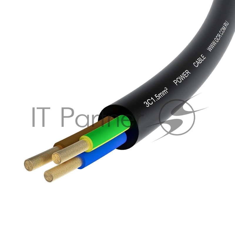 Кабель питания GCR PROF 1.5m, С14 - С5, черный, 3*1,5mm, GCR-55967