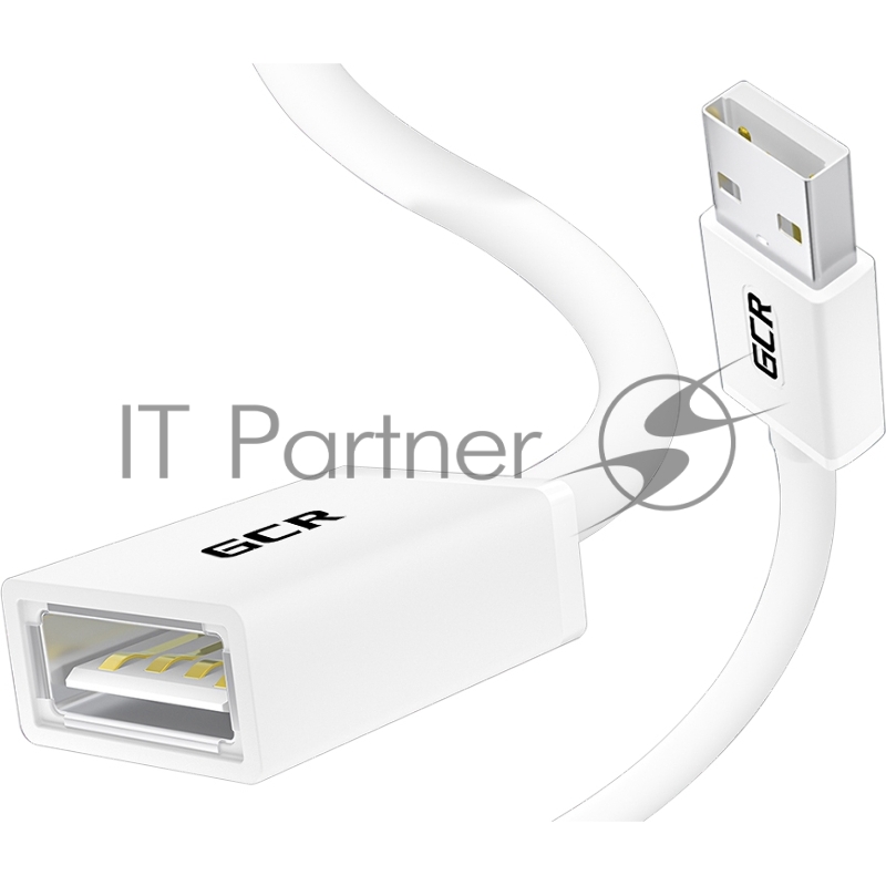 Удлинитель GCR 1.8m USB AM/AF, белый, GCR-51093