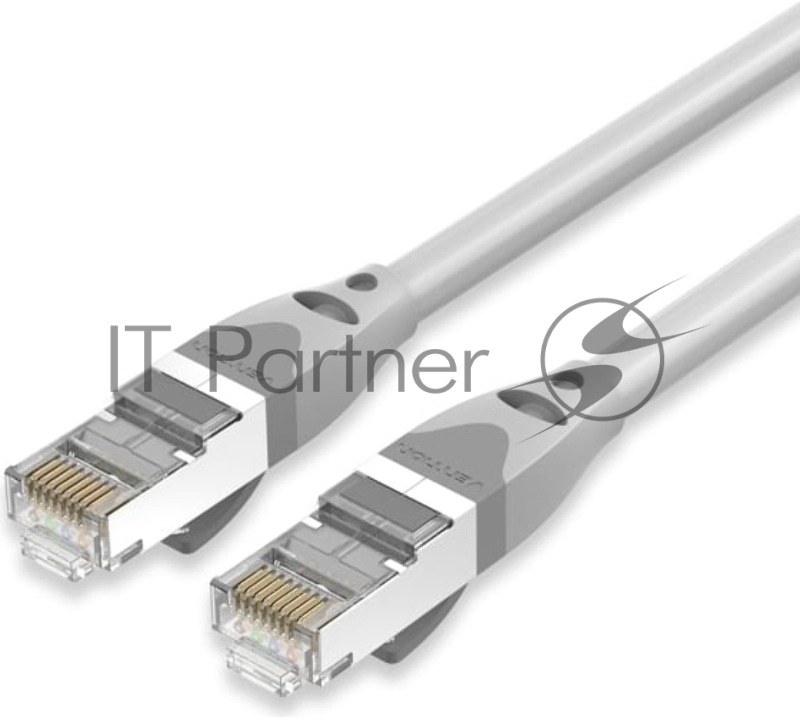 Патч-корд Vention прямой SFTP cat.6A, RJ45 - 0,3м. Серый