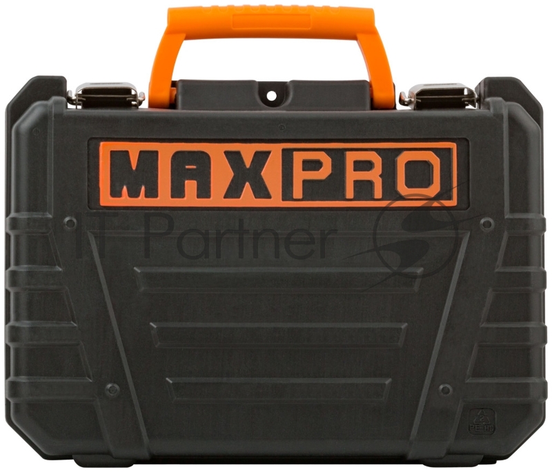 Дрель-Шуруповерт аккумуляторная MAX-PRO 12 В, 0-350/0-1300 об/мин, 10 мм, 26 Нм, 2 батареи (Li-Ion) х1,3 Ач, 17+1, 1 ч., регулировка оборотов, резинов