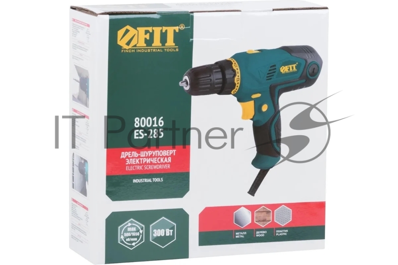 Дрель-Шуруповерт эл. 300 Вт, 0-500/1650 об/мин, БзП 10 мм, рез. накл., 25 Нм, БС щеток, 1,2 кг, коробка