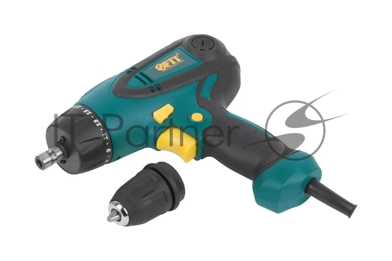 Дрель-Шуруповерт эл. 280 Вт, 0-350/1100 об/мин, БзП 10 мм, рез. накл., 25 Нм, БС щеток, 1,4 кг, коробка