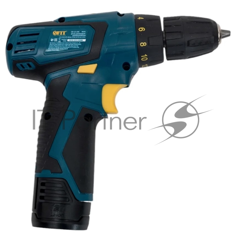 Дрель-Шуруповерт акк. 12 В, 0-350/1100 об/мин, 20 Нм, 2 (Li-Ion) 1,3 Ач, 1 ч., рез. накл., кейс