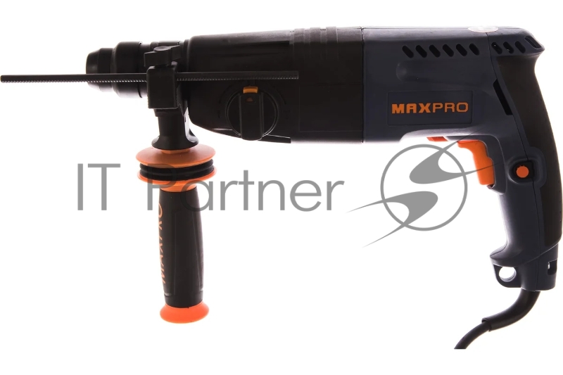 Перфоратор монтажный MAX-PRO MPRH620/24V 620 Вт, 0-1000 об/мин, 2,5 Дж, 3 режима, Д/Б/М-30/24/13, 2,8 кг, SDS-PLUS, антивибрационная ручка, резиновые вставки, рез