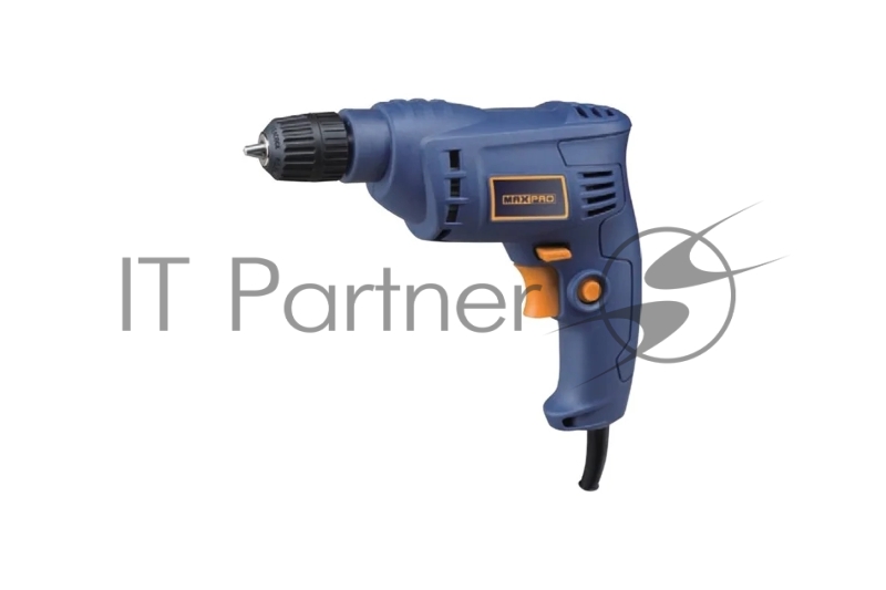 Дрель электрическая MAX-PRO 320 Вт, 0-4200об/мин, быстрозажимной патрон 0,6-6,5мм, 1 кг, резиновые вставки, кор.