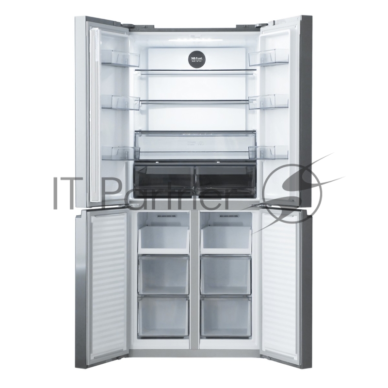 Холодильник Centek CT-1744 NF Black Glass total NF <415л (148л/267л)> 782х630х1825мм, Стекло, 4 дв