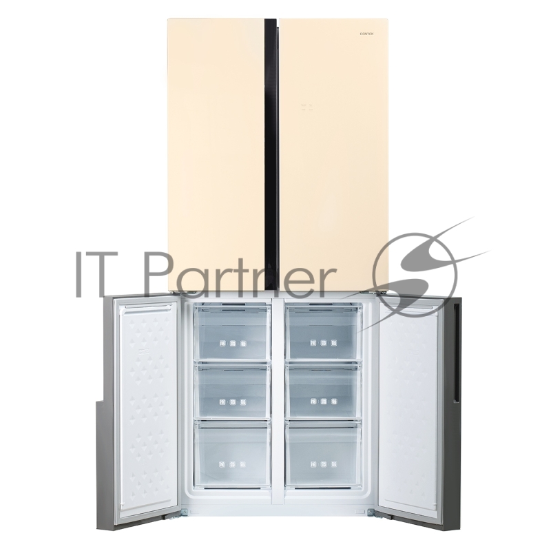 Холодильник Centek CT-1750 NF Beige INVERTER No-Frost<434л (154л/280л) > 785х717х1815мм(ДхШхВ), А++