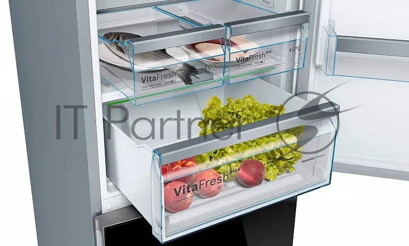 Холодильник Bosch KGN39LB30U черный двухкамерный 279/87л морозилка снизу