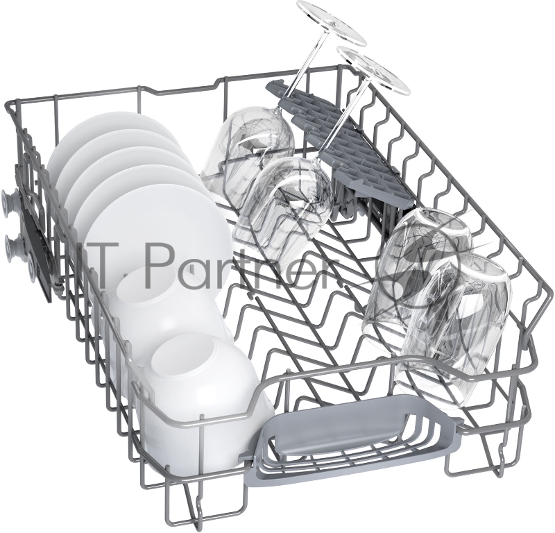 Отдельностоящая посудомоечная машина Bosch, 45 см, 10 комплектов, 10 программ, электронное управление, дисплей, отсрочка старта, уровень шума 46 дБ, энергоэффективность А+, цвет серебряный