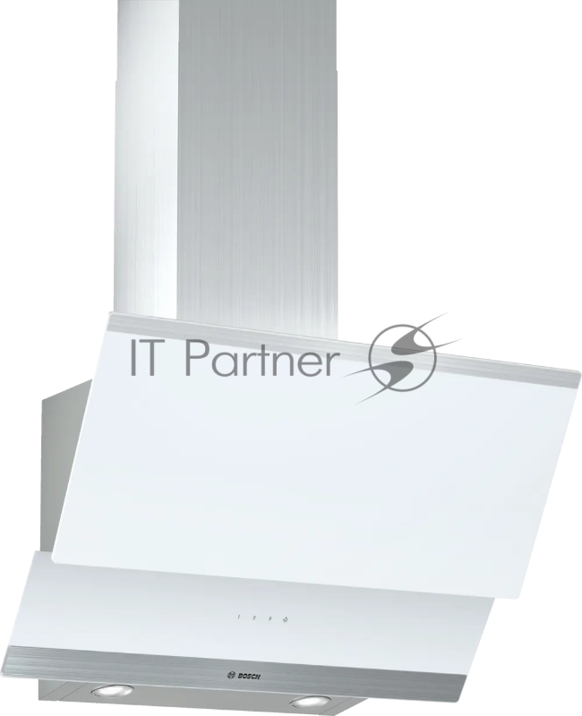 Вытяжка для настенного монтажа Bosch DWK065G20T Наклонная, 530м3/ч, 60см, цвет: белый