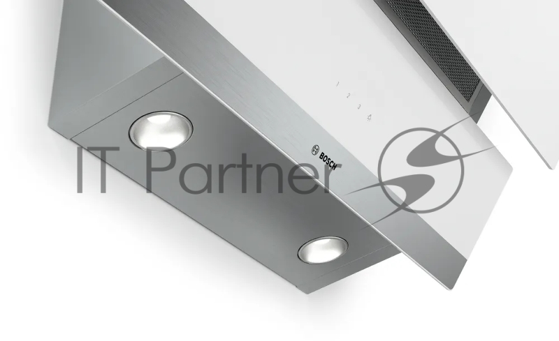 Вытяжка для настенного монтажа Bosch DWK065G20T Наклонная, 530м3/ч, 60см, цвет: белый