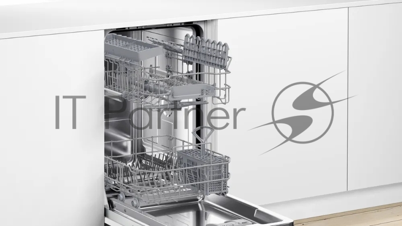 Встраиваемая посудомоечная машина Bosch, 45 см, 9 комплектов, 5 программ, 2 корзины, электронное управление, дисплей, HygienePlus, VarioSpeed Plus, конденсационная сушка, энергоэффективность А+, уровень шума 48 дБ, цвет белый