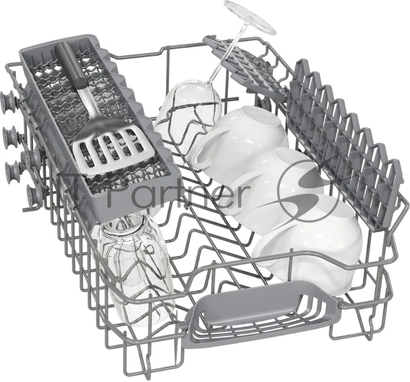 Встраиваемая посудомоечная машина Bosch, 45 см, 9 комплектов, 5 программ, 2 корзины, электронное управление, дисплей, HygienePlus, VarioSpeed Plus, конденсационная сушка, энергоэффективность А+, уровень шума 48 дБ, цвет белый