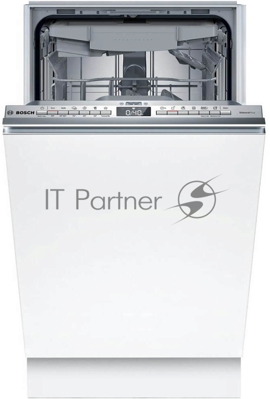 Встраиваемая посудомоечная машина Bosch SPV4EMX10E загрузка на 10 комплектов посуды, электронное управление, 6 программ, 44.8x55x81.5 см, нержавеющая сталь цвет, сушка: с открыванием дверцы/с теплообменником, индикация на полу: луч