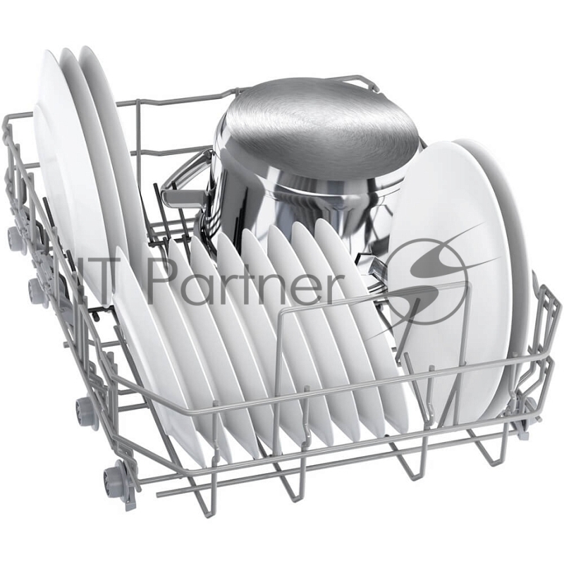 Встраиваемая посудомоечная машина Bosch SPV4EMX10E загрузка на 10 комплектов посуды, электронное управление, 6 программ, 44.8x55x81.5 см, нержавеющая сталь цвет, сушка: с открыванием дверцы/с теплообменником, индикация на полу: луч