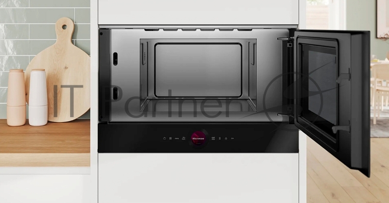 Встраиваемая микроволновая печь Bosch BFR7221B1 900Вт, 5 режимов, инвертер, 21 л, черный, петли справа