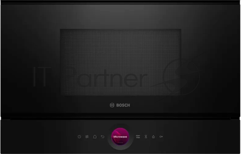 Встраиваемая микроволновая печь Bosch BER7321B1 900Вт, 5 режимов, кварцевый гриль,инвертер, 21 л, черный, петли справа