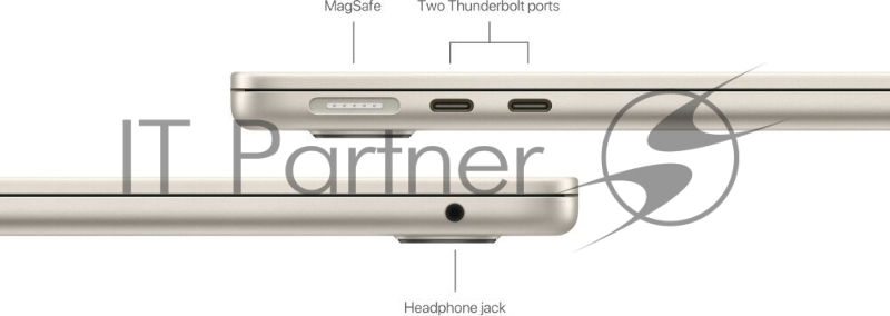 Ноутбук Apple 13-inch MacBook Air: Apple M3 with 8-core CPU, 8-core GPU/8GB/256GB SSD - Starlight/EN