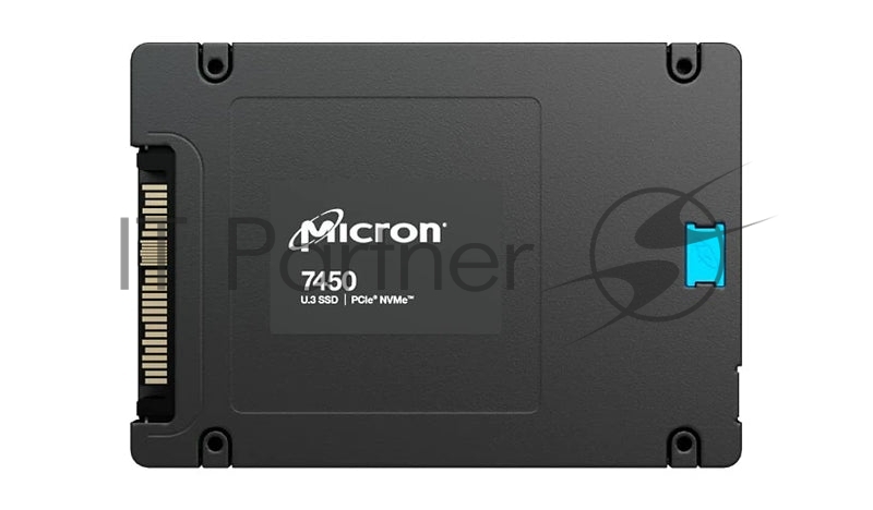 Серверный SSD Micron 7450 PRO, 960GB, U.3(2.5 15mm), NVMe, PCIe 4.0 x4, 3D TLC, R/W 6800/1400MB/s, IOPs 530 000/85 000, TBW 1700, DWPD 1 (12 мес.)