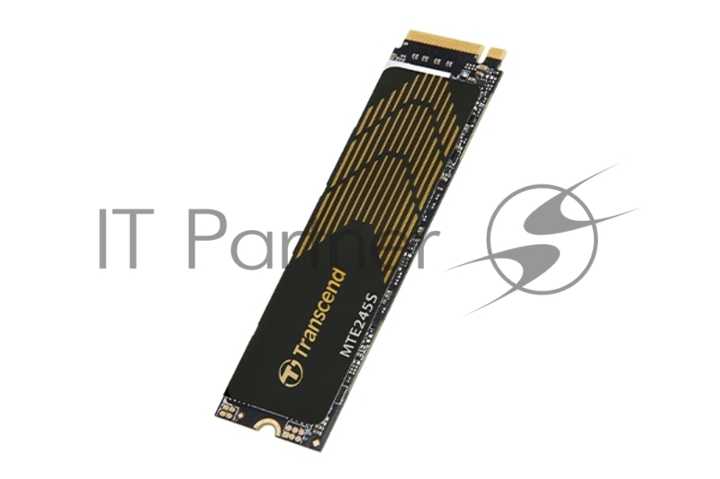 Твердотельный накопитель Transcend SSD MTE245S, 2000GB, M.2(22x80mm), NVMe 1.4, PCIe 4.0 x4, 3D NAND, R/W 5300/4600MB/s, IOPs 620 000/480 000, TBW 600, DWPD 0.33, 5 лет