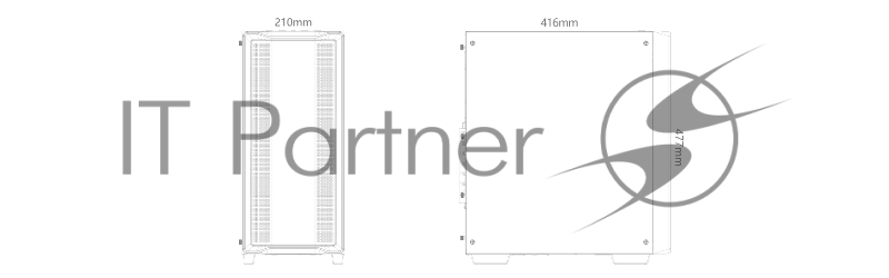 Корпус ПК без блока питания Deepcool Case CG540 Black