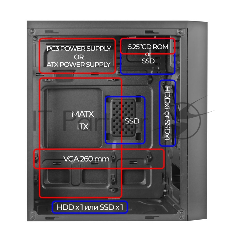 Корпус Ginzzu B410 mATX