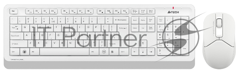 Клавиатура + мышь A4Tech Fstyler FG1012 клав:белый мышь:белый USB беспроводная Multimedia