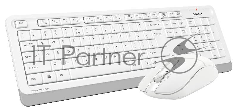 Клавиатура + мышь A4Tech Fstyler FG1012 клав:белый мышь:белый USB беспроводная Multimedia