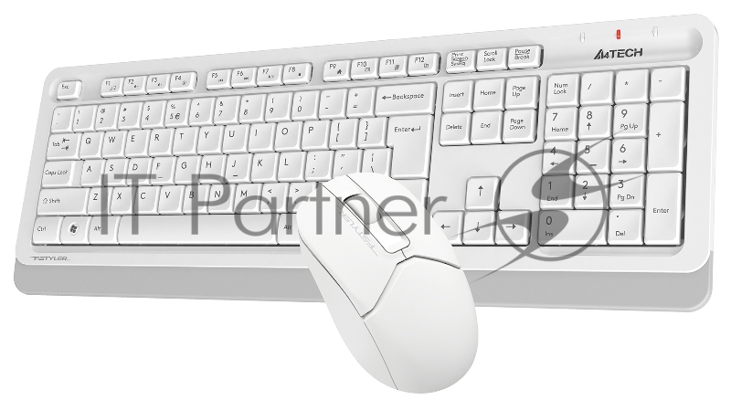 Клавиатура + мышь A4Tech Fstyler FG1012 клав:белый мышь:белый USB беспроводная Multimedia