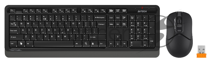 Клавиатура + мышь A4Tech Fstyler FG1012 клав:черный/серый мышь:черный USB беспроводная Multimedia