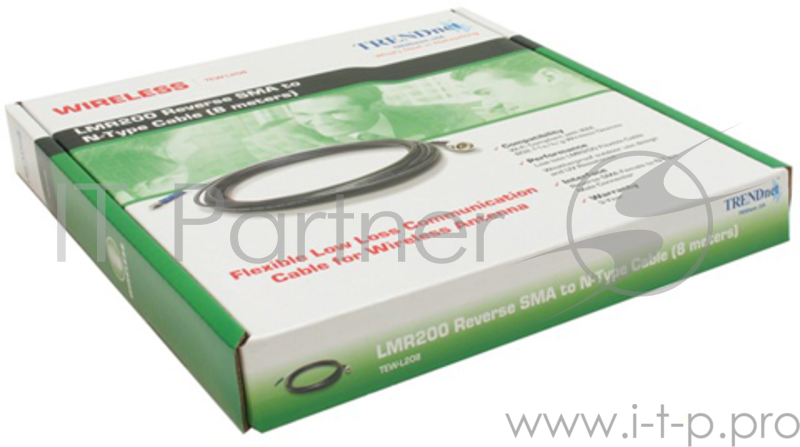 Кабель Trendnet TEW-L208 кабель LMR200 Reverse to N-Type ( 8 метров)