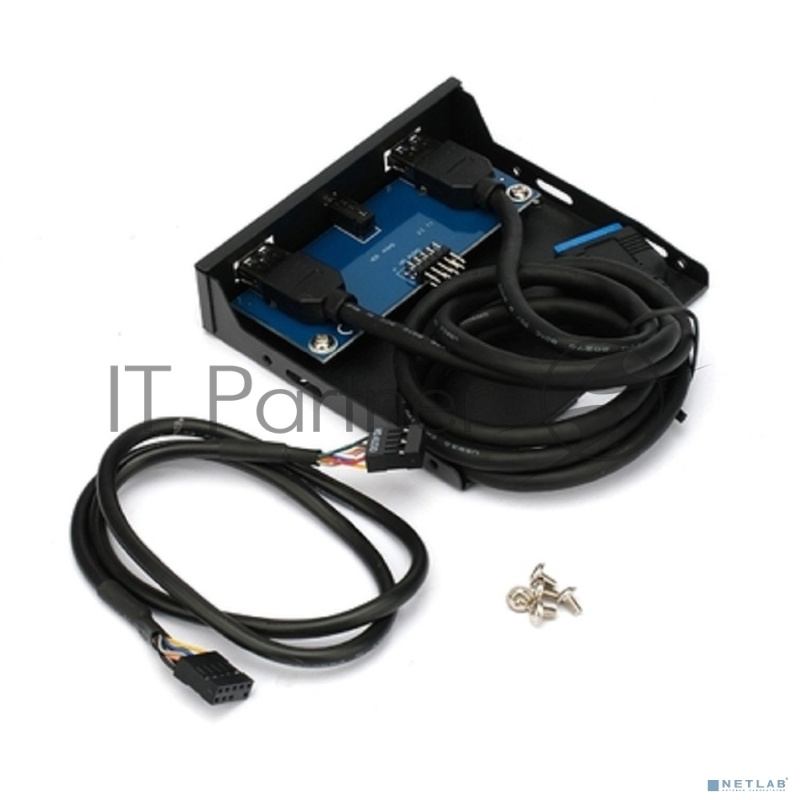 Планка USB 3.0 на переднюю панель 3.5 Gembird, FP3.5-USB3-2A-HDA, 2xUSB-A 3.0 + 1xHD audio
