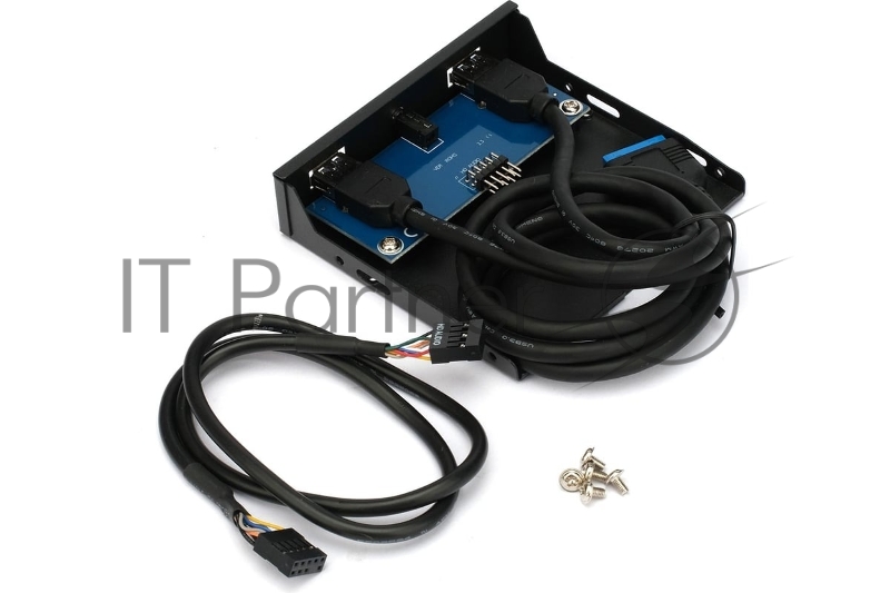 Планка USB 3.0 на переднюю панель 3.5 Gembird, FP3.5-USB3-2A-HDA, 2xUSB-A 3.0 + 1xHD audio