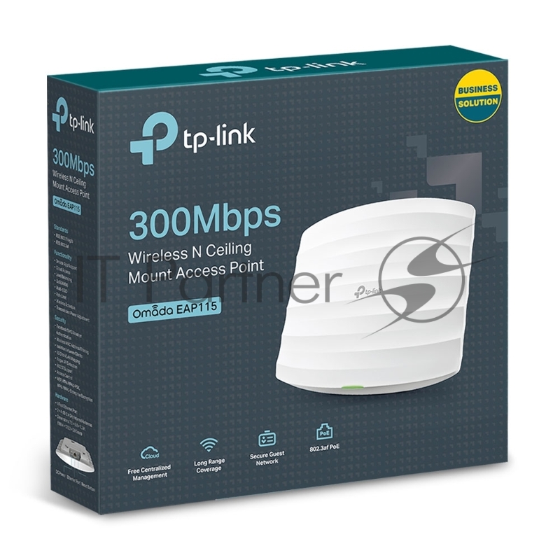 Точка доступа 300Mbps Wireless N Ceiling Mount Access Point, Qua EUplug