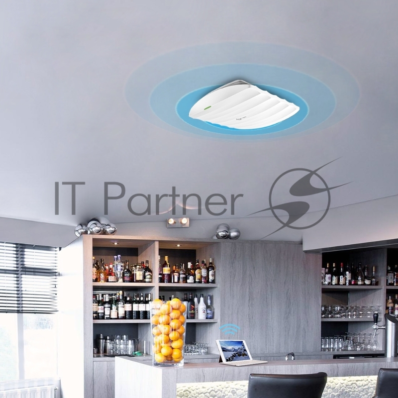 Точка доступа 300Mbps Wireless N Ceiling Mount Access Point, Qua EUplug
