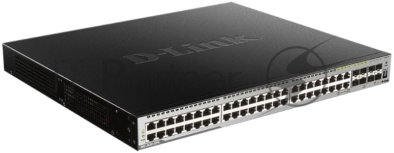 Управляемый L3 PoE-коммутатор D-Link DGS-3630-52PC/A2ASI PROJ стекируемый, 44x1000Base-T, 4x10GBase-X SFP+, 4xCombo 1000Base-T/SFP, ПО SI