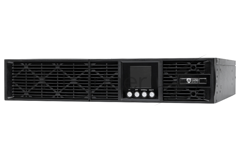 Источник бесперебойного питания UPS Сайбер Электро ЭКСПЕРТ-II-2000Р Онлайн, Стойка/Напольный 2000ВА/2000Вт. USB/RS-232/SNMP Slot/EPO/RJ-11/RJ-45 (8 IEC С13) (12В /9Ач. х 4) 2U