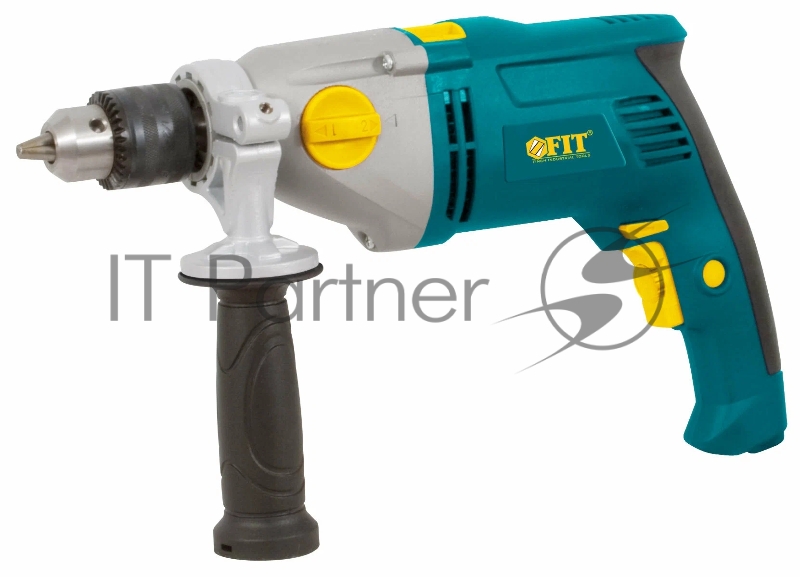 Дрель Ударная FIT ID-1051x2, 1050 Вт, 0-1100/2800 об/мин, КлП 13мм, мет. корп., рез. накл., 2,5 кг, коробка