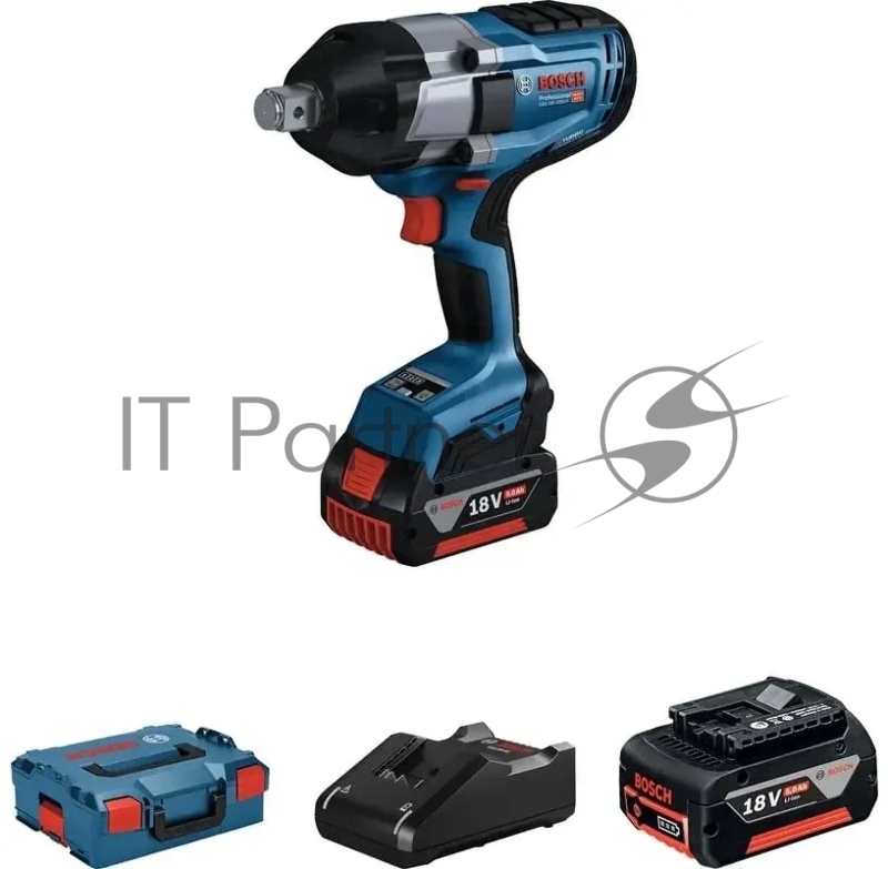Гайковерт Bosch GDS 18V-1050 аккум. патрон:квад.3/4 (кейс в комплекте) (06019J8522)
