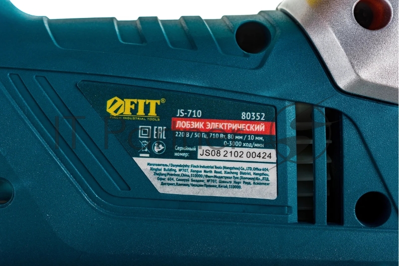 Лобзик FIT JS-710 710 Вт, 0-3000 ход/мин, БзП, маятник, 80 мм, 2,1 кг, рез. накл., коробка