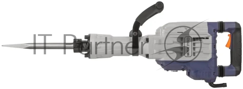 Молоток отбойный MAX-PRO MPDH1700/14H электрический 1700 Вт, 1900 уд/мин, 60 Дж, 30 мм HEX, 14 кг, резиновый кабель, дополнительные щетки, кейс