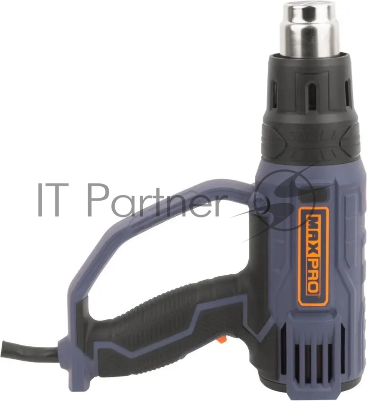 Фен технический MAX-PRO MPHG2001 2000 Вт, 60/350/600°C, 500 л/мин, 0,76 кг, резиновый кабель, резиновые вставки, кор.