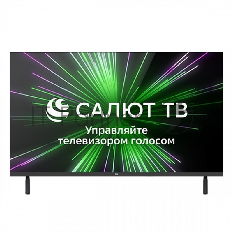 Телевизор BQ 32FSF02B Black (РФ). 32 , 81,5 см, HD ready (1366х768), 200 cd/m2 ±10%, 3500:1, DVB-C/T/T2/S2, 3 HDMI, 2 USB, звук 16 Вт, SmartTV (СалютТВ с сервисами Sber и голосовыми ассистентами, пульт с голосовым управлением), тонкие рамки