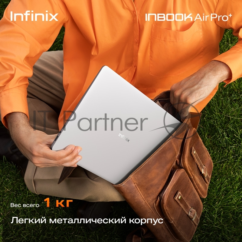 Ноутбук Infinix Inbook Air Pro+_XL434 14(2880x1800 OLED)/Intel Core i5 1334U(1.3Ghz)/16384Mb/512SSDGb Iris Xe Graphics/BT/WiFi/57WHr/war 2y/1kg/Grey/Win11Home